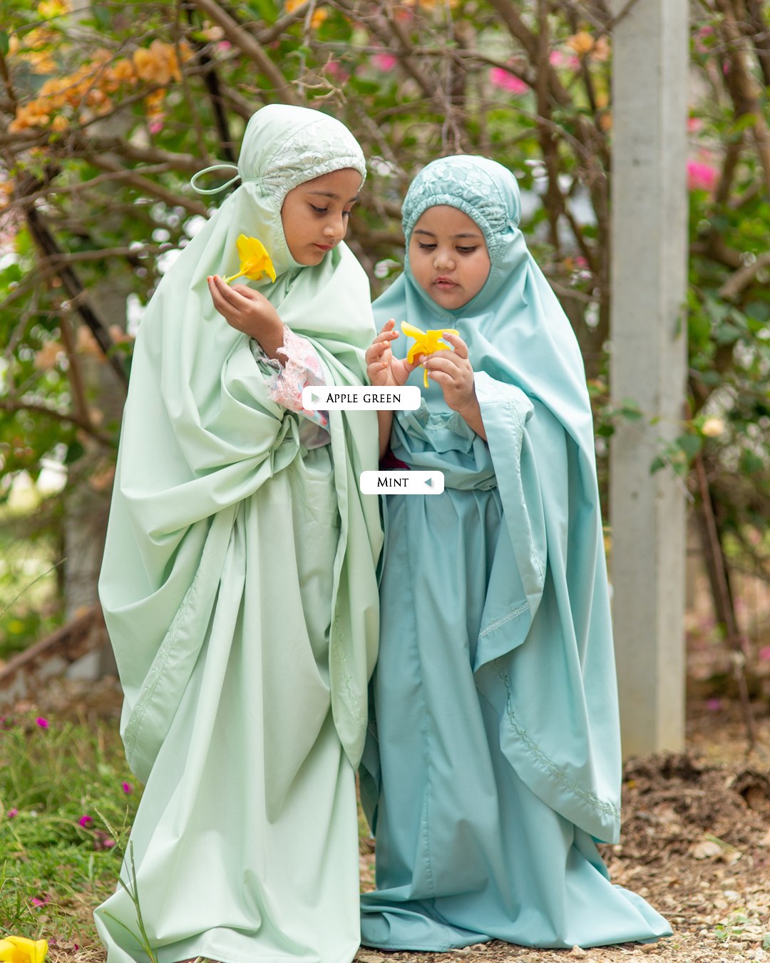 AISYAH KIDS TELEKUNG APPLE GREEN