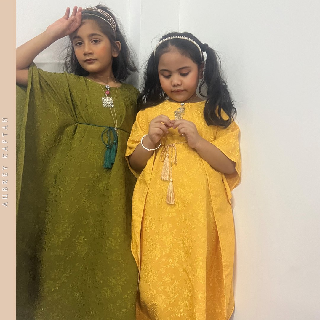 AUBREY KIDS KAFTAN OLIVE GREEN