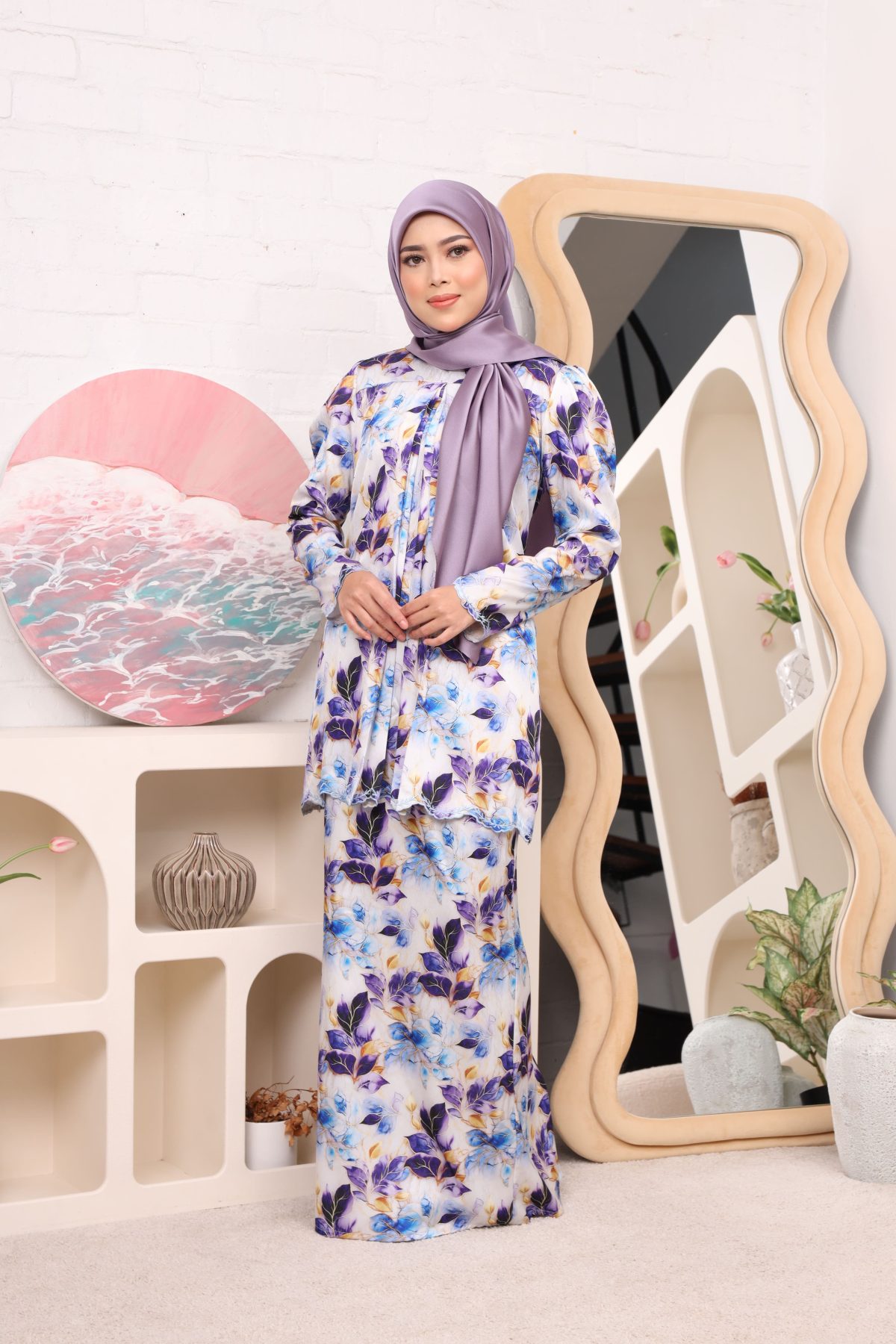 FATHINA PEPLUM PURPLE LAVENDER