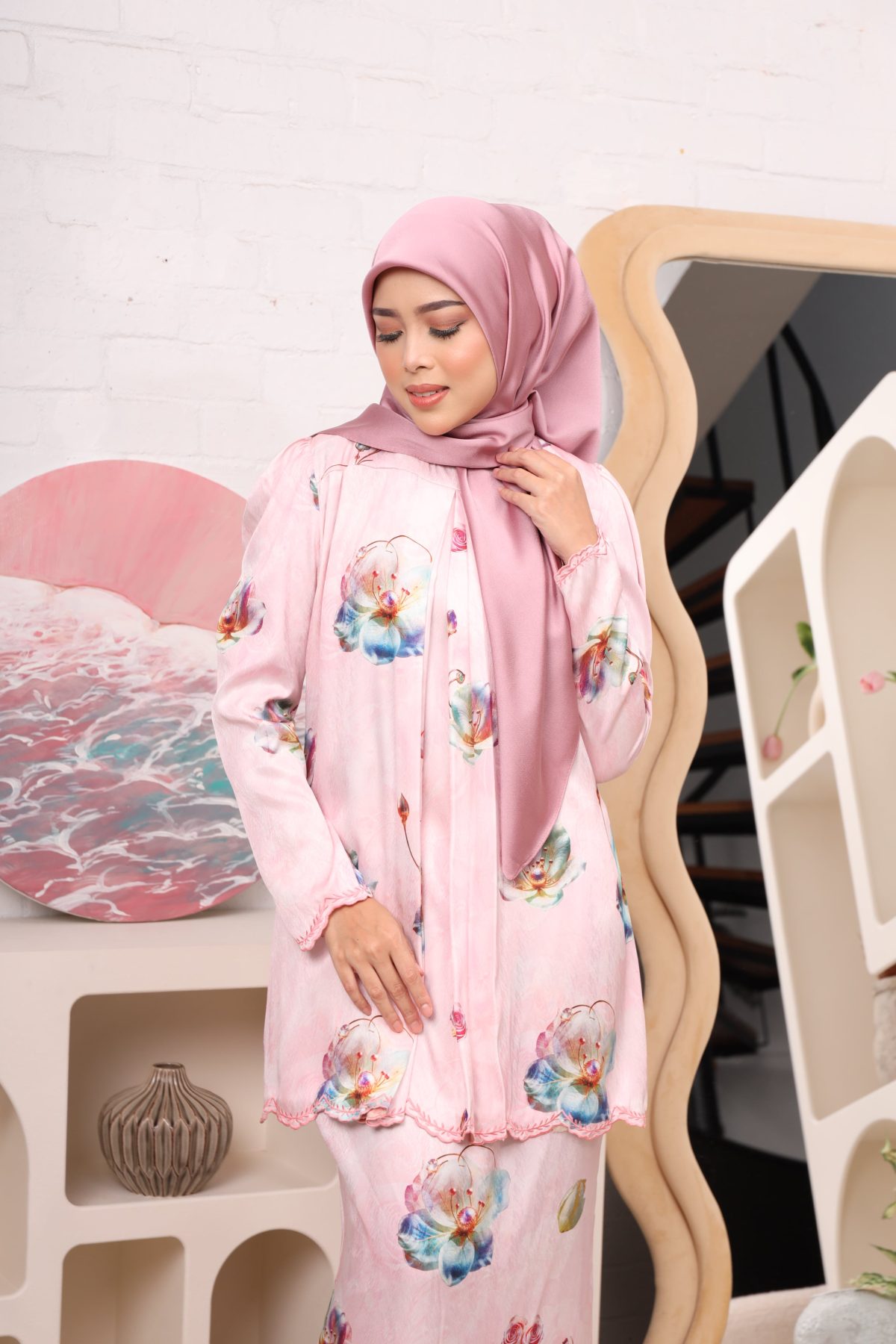 FATHINA PEPLUM PASTEL PINK