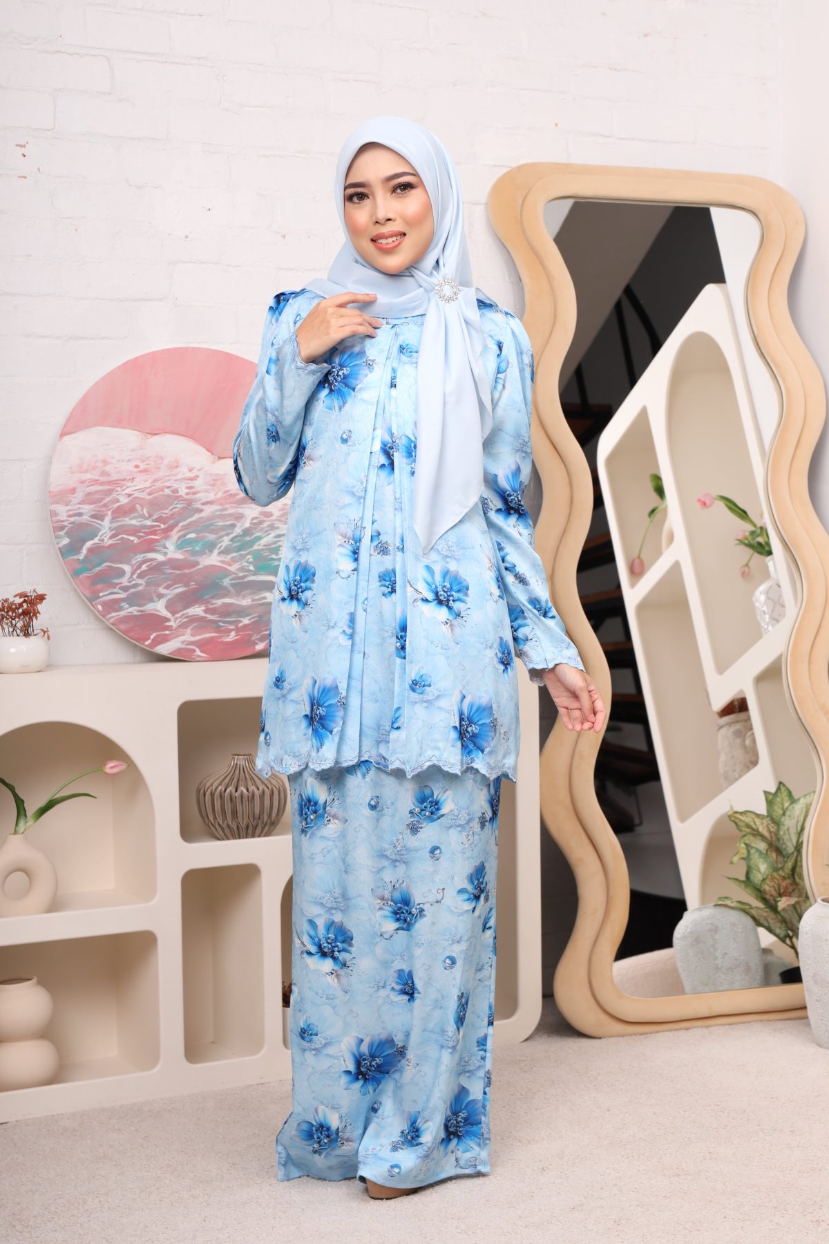 FATHINA PEPLUM BABY BLUE