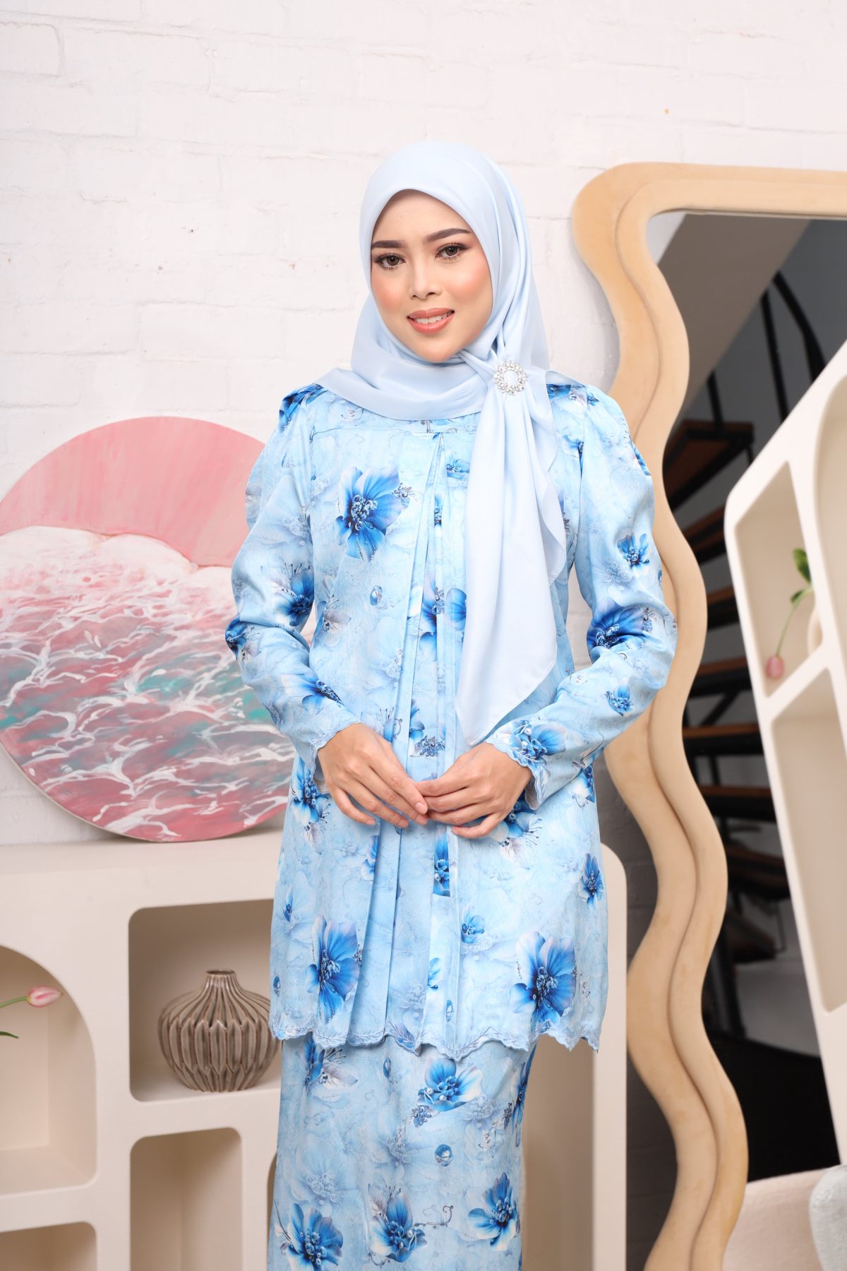 FATHINA PEPLUM BABY BLUE